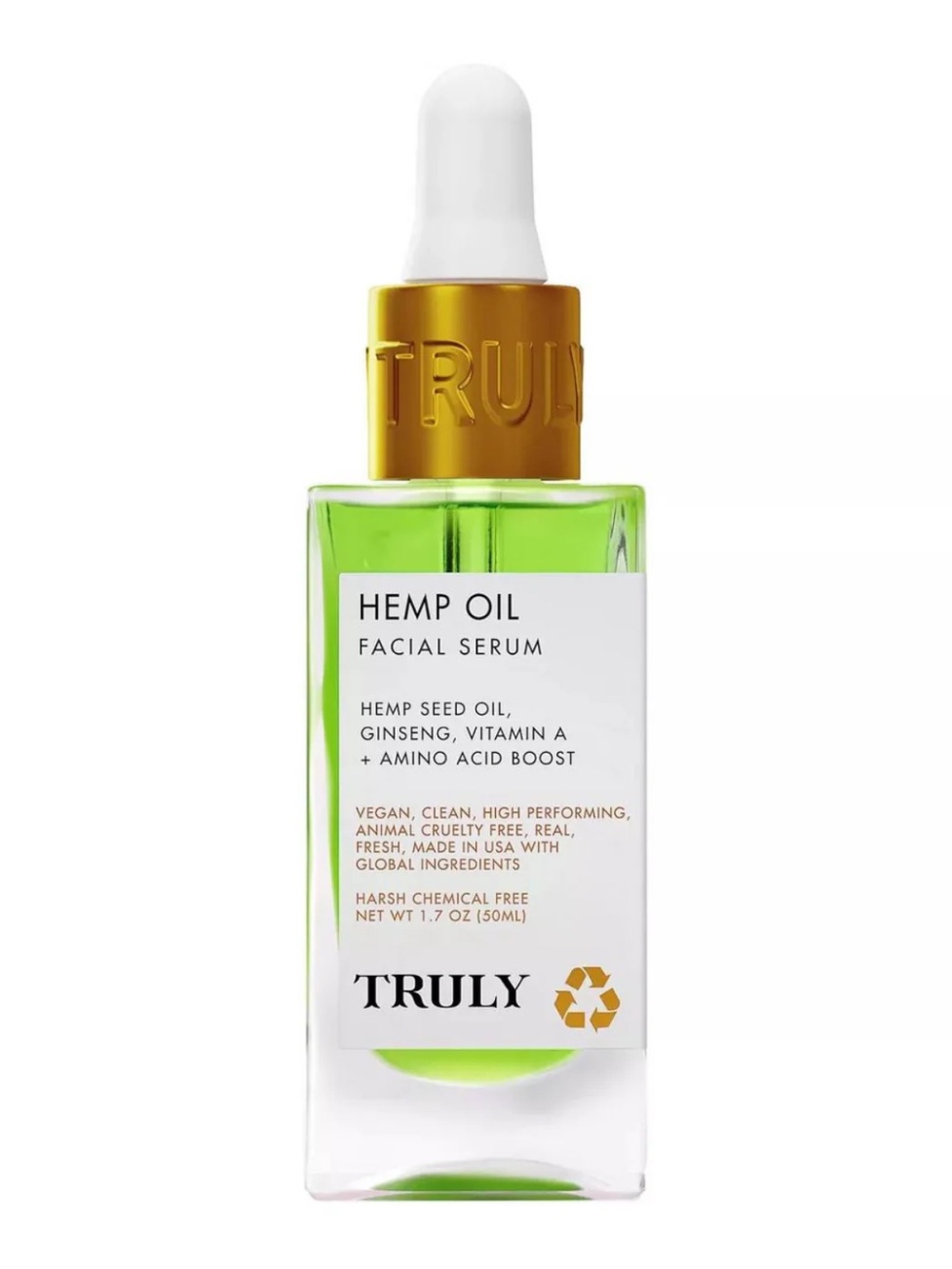 Truly Hemp Seed Oil Facial Serum, Brand New!